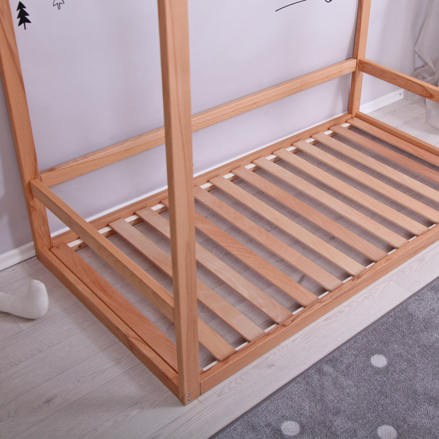 KUBO Montessori bed + slatted bed base 140cm x 70cm