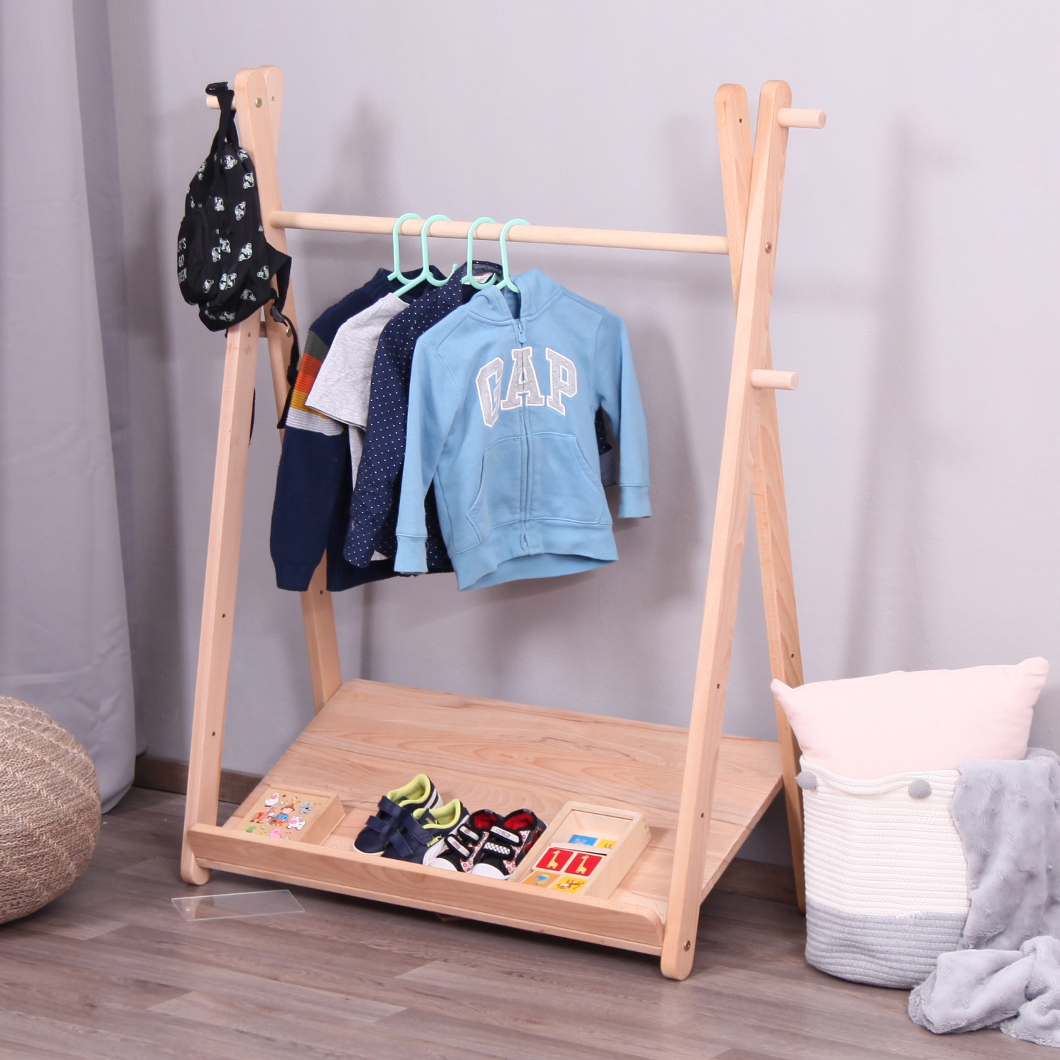 Montessori coat rack discount