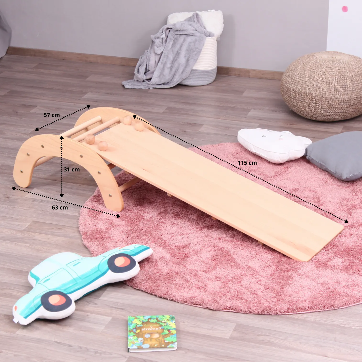 Baby Climbing Arch with Ramp - dimensions