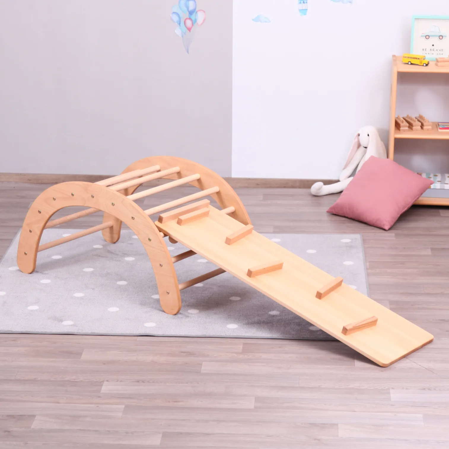 Big Climbing Arch with  Climbing/Sliding Ramp 