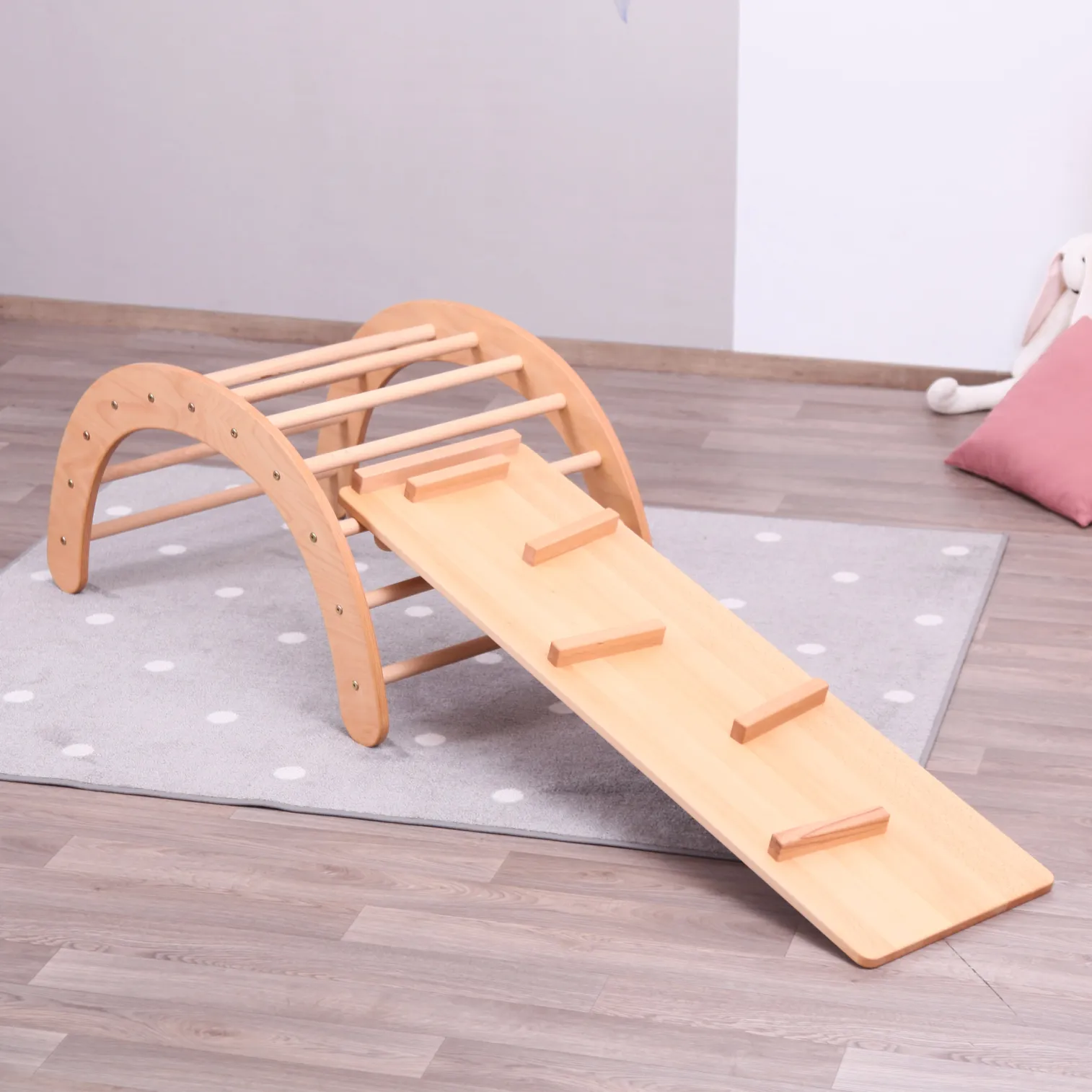 Big Climbing Arch with  Climbing/Sliding Ramp 