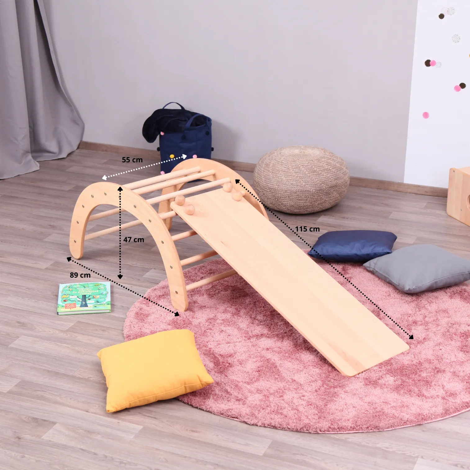 Big Climbing Arch with Ramp - dimensions 