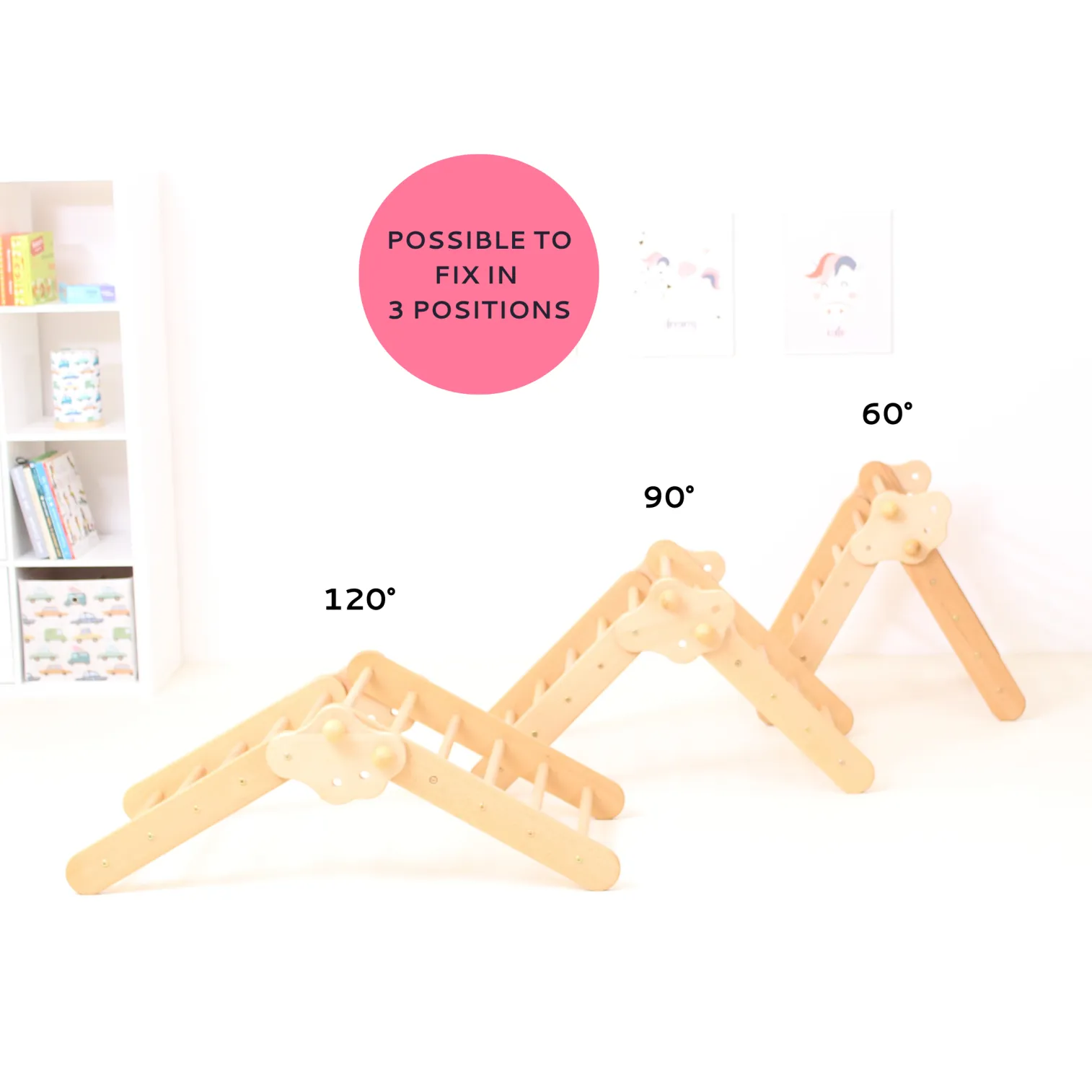 BABY SET of 4: Baby Climbing Triangle + Ramp + Baby Climbing Arch + Balance Board