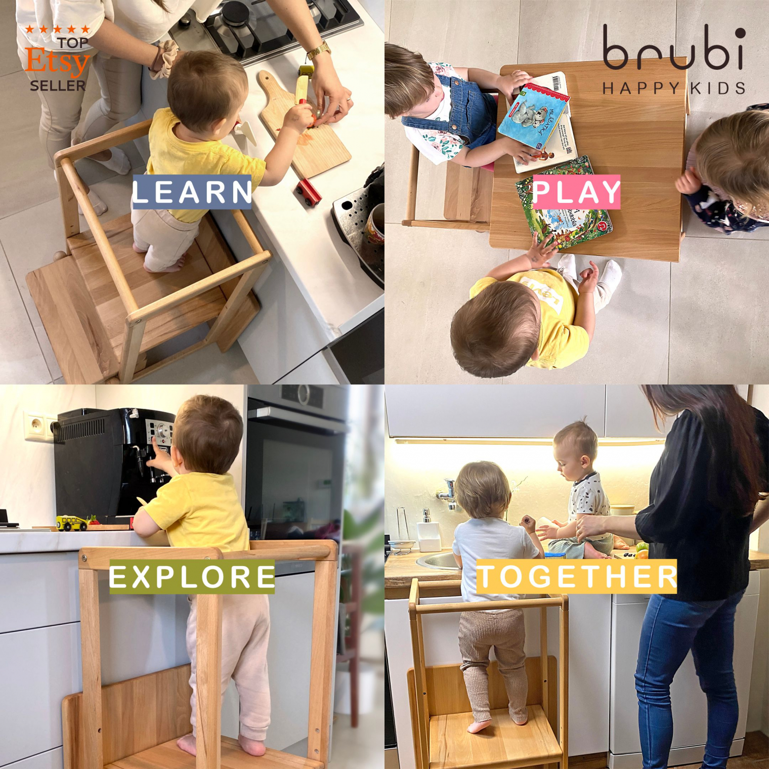 MONTEhelper 2in1 - Learning tower and first chair and table