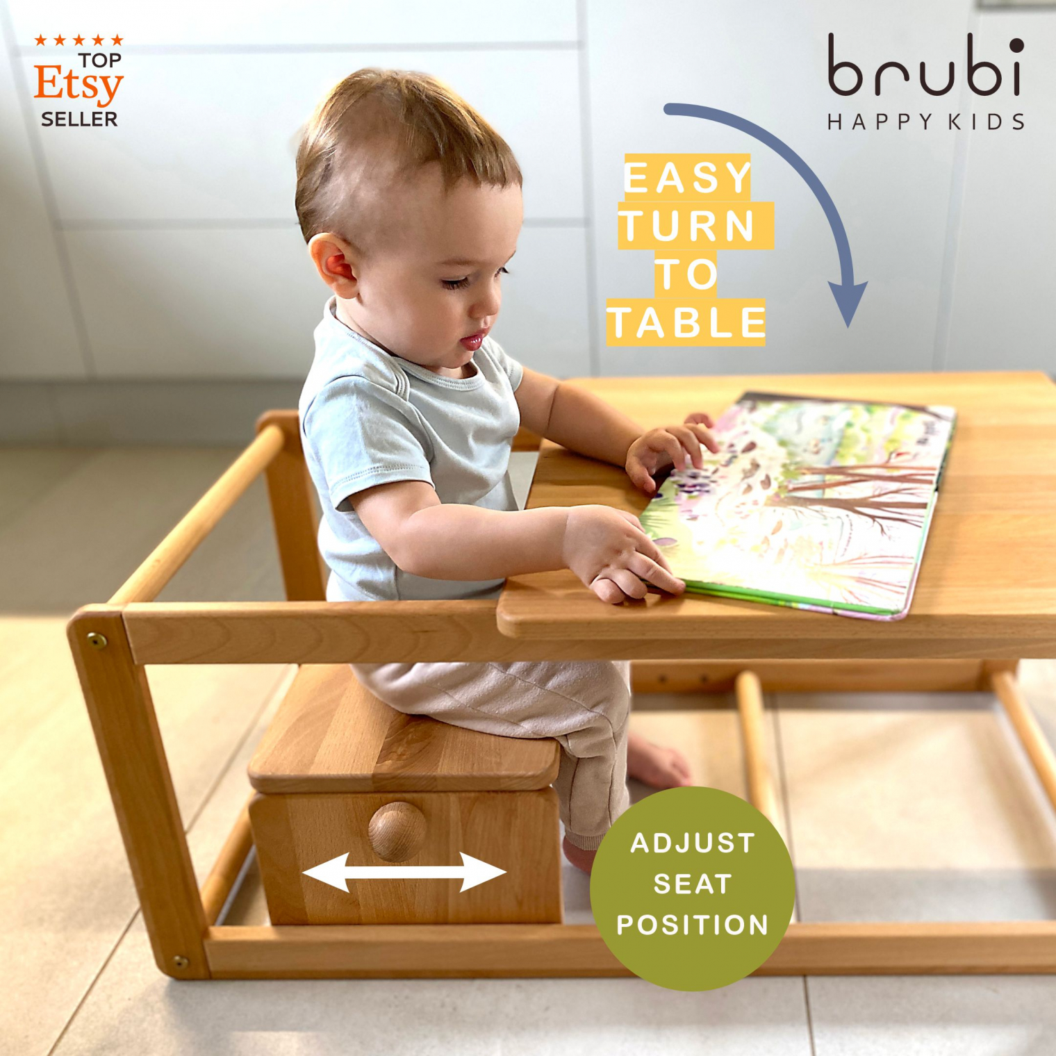 MONTEhelper 2in1 Learning tower and first chair and table Brubi.eu