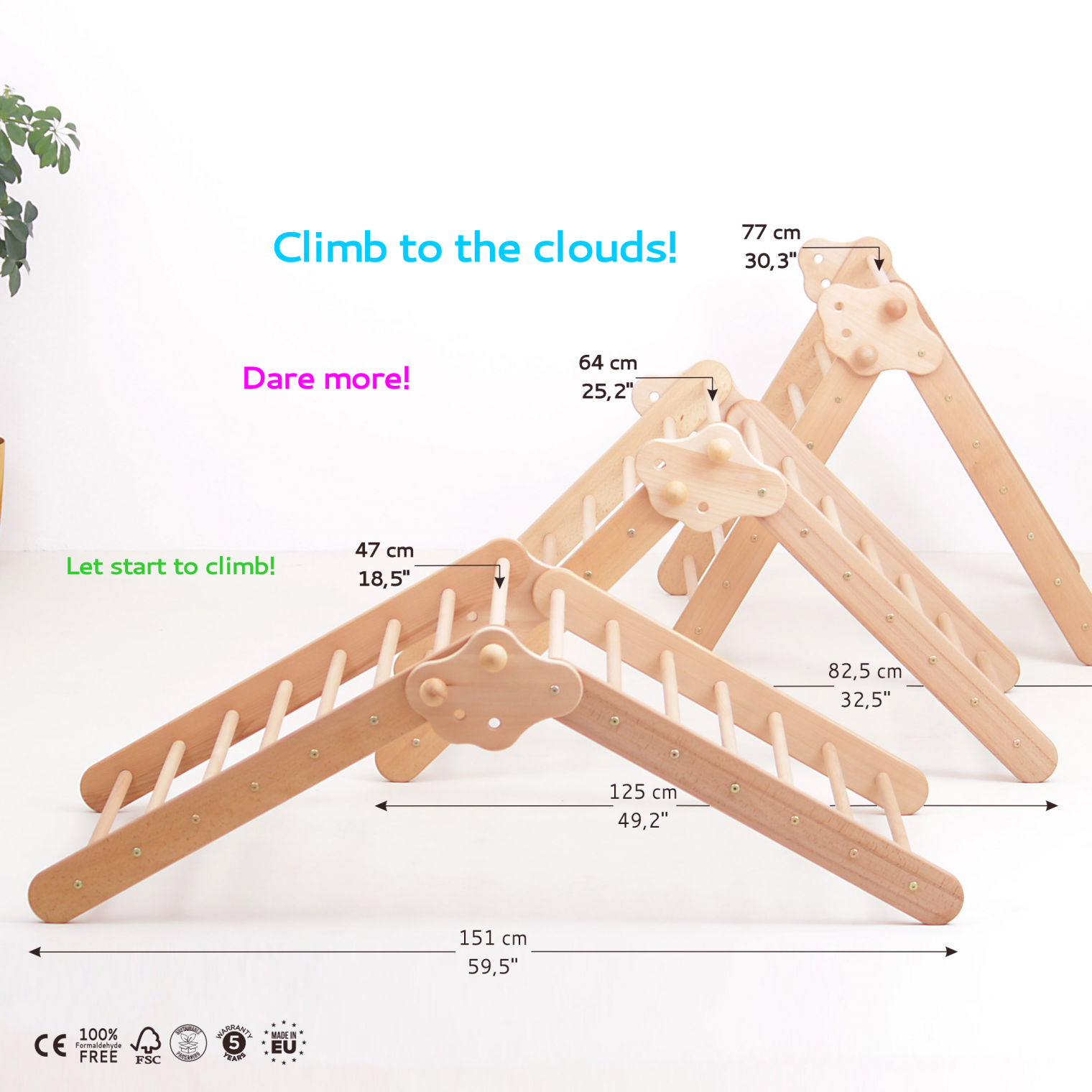 brubi climbing triangle - dimensions