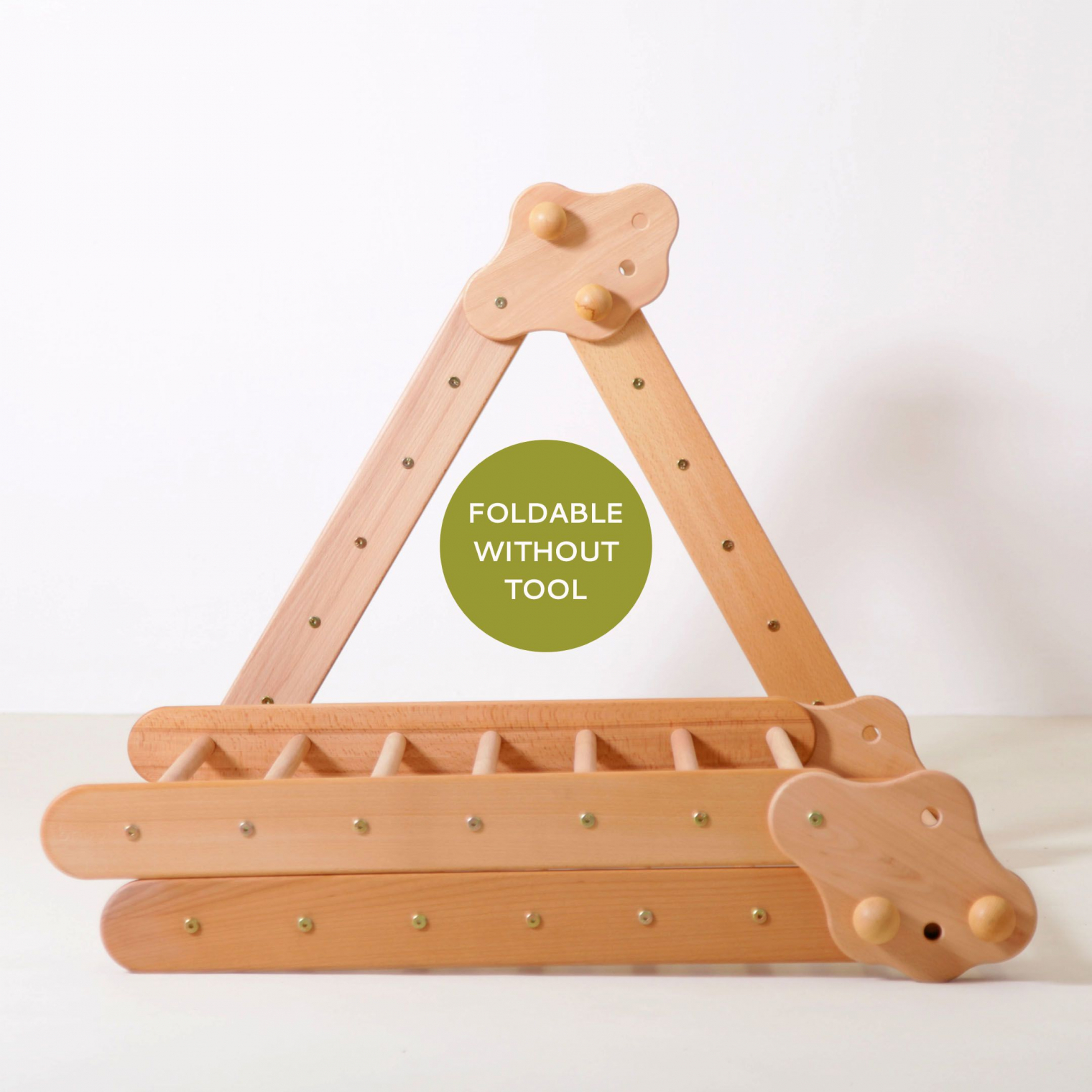 SET of 4: Big Climbing Triangle + Climbing/Sliding Ramp + Big Climbing Arch + Balance Board without Felt Strips