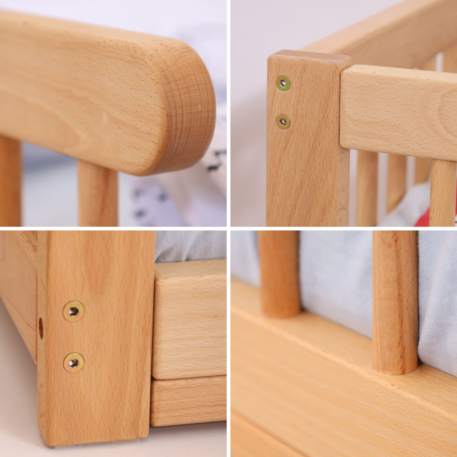 FLOORbed with rails and slatted bed base - details