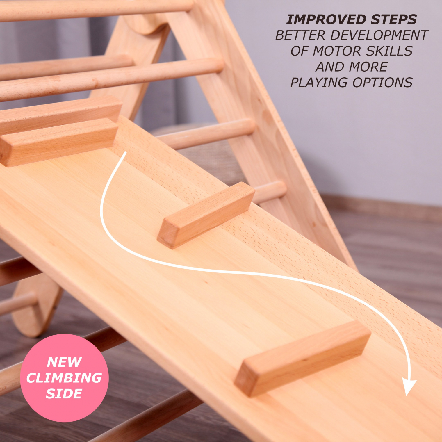 BIG SET Of 3: Climbing Triangle 2in1 + Climbing/Sliding Ramp + Balance Board