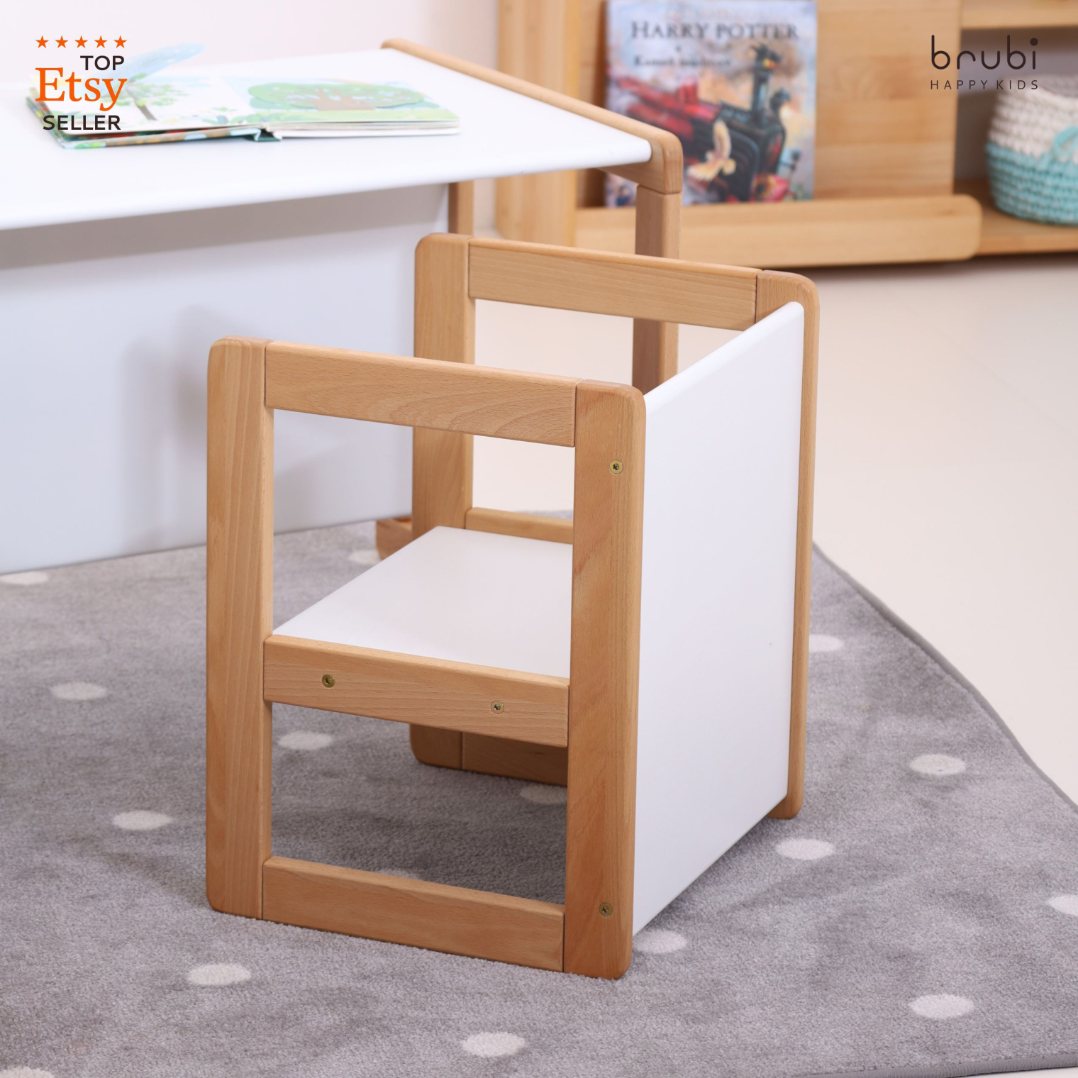 Set of CUBIE2 + CUBIE3 natural wood + white