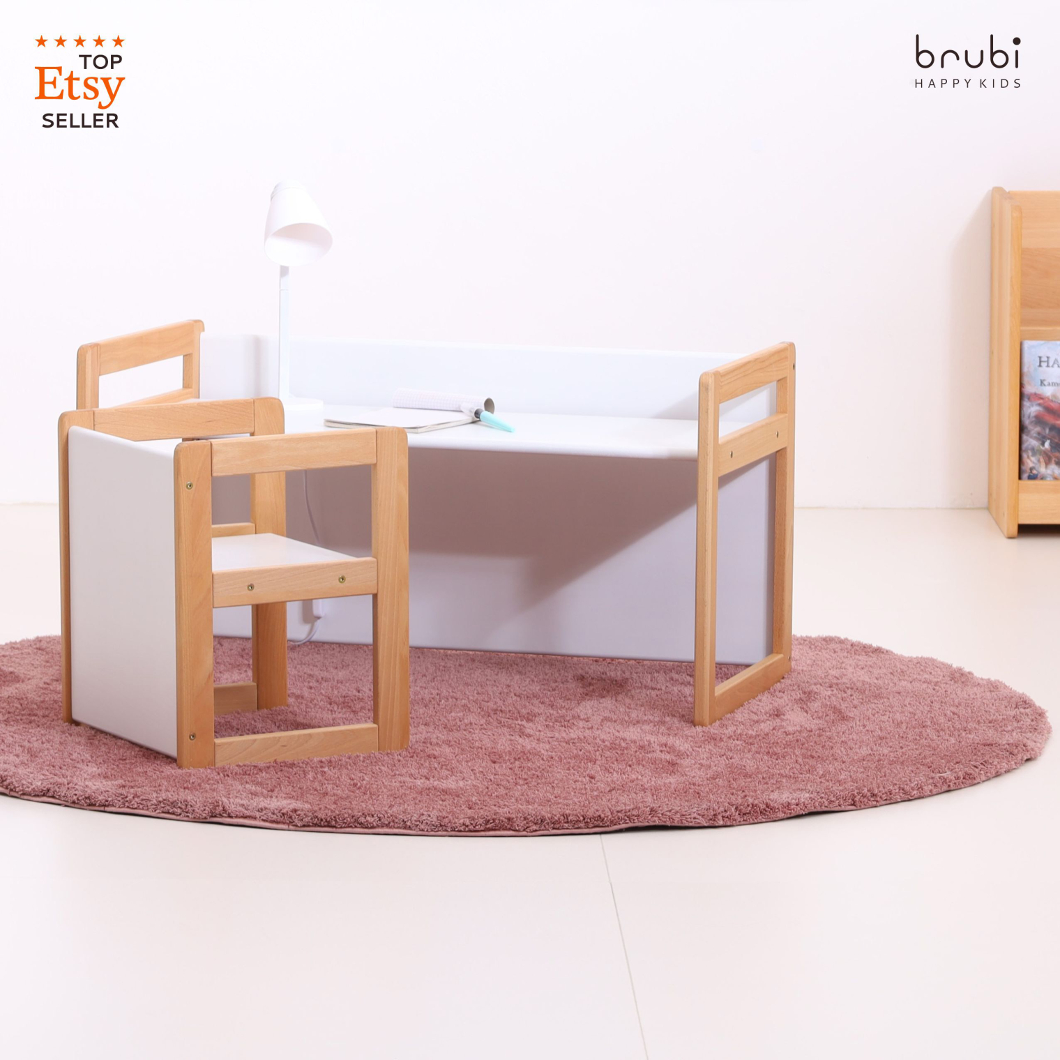 Set of CUBIE2 + CUBIE3 natural wood + white