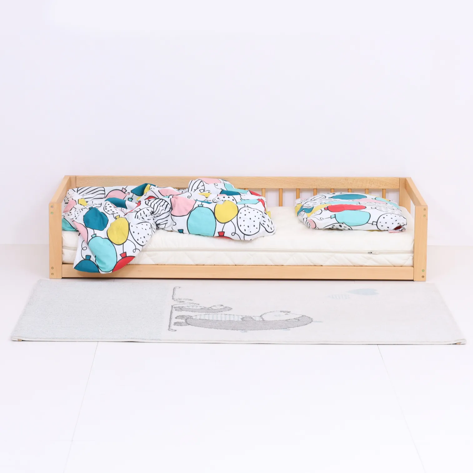 ! OUTLET !FLOORbed with rails and slatted bed base 140cm x 70 cm