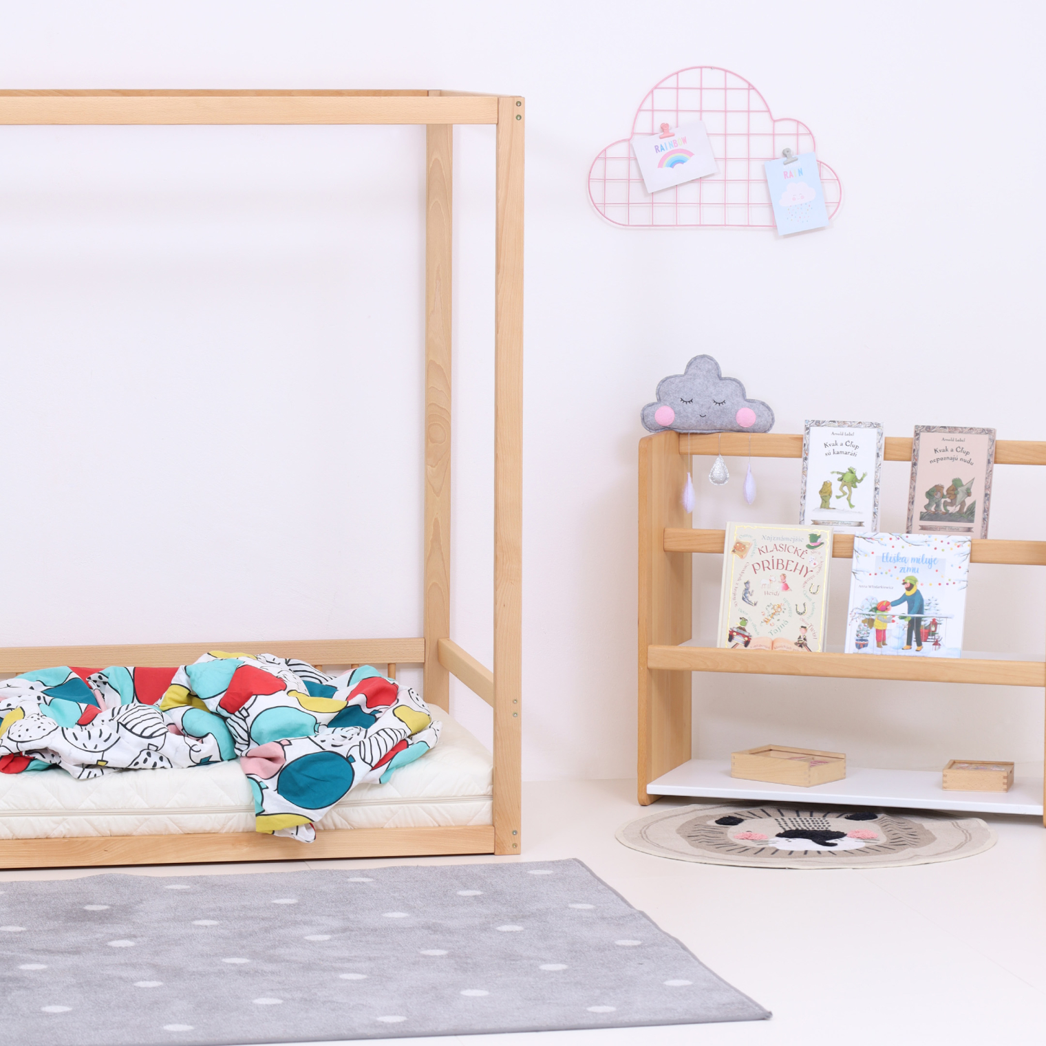 OUTLET KUBO Montessori bed + slatted bed base 140cm x 70cm