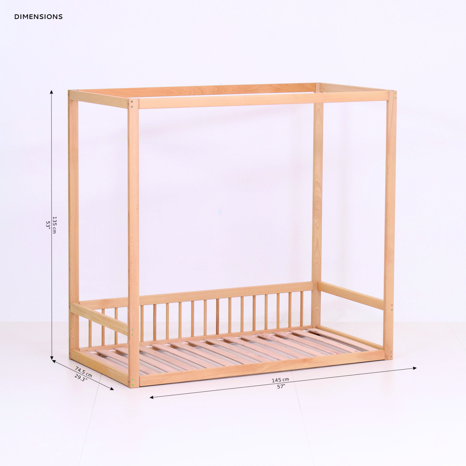 OUTLET KUBO Montessori bed + slatted bed base 140cm x 70cm