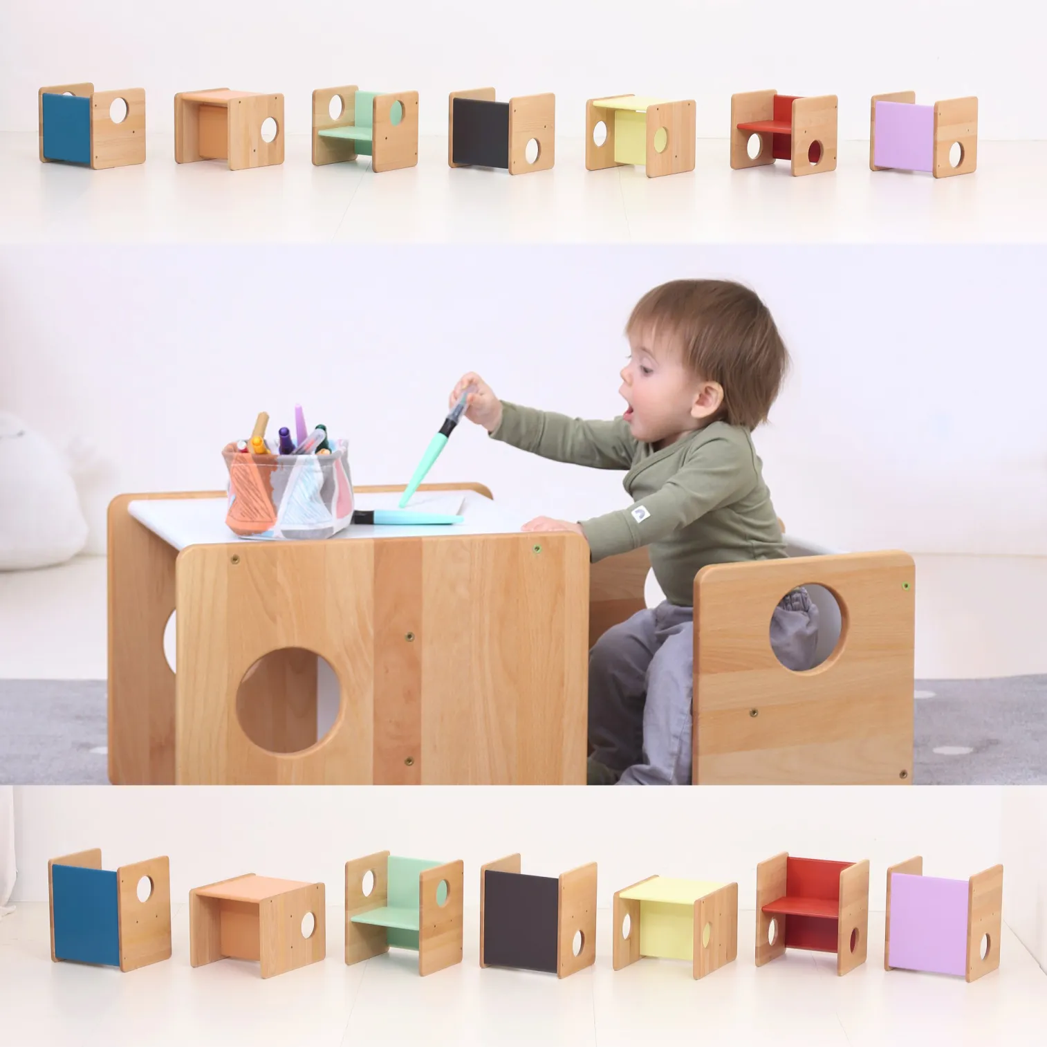 LIMITED COLOR EDITION 2026 ! Little set of cUbe chairs - for 0,5-2,5 years