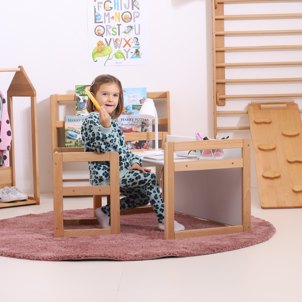 Set of CUBIE2 + CUBIE3 natural wood + white