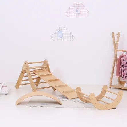BABY SET Of 4: Baby Climbing Triangle 2in1+ Ramp + Balance Board